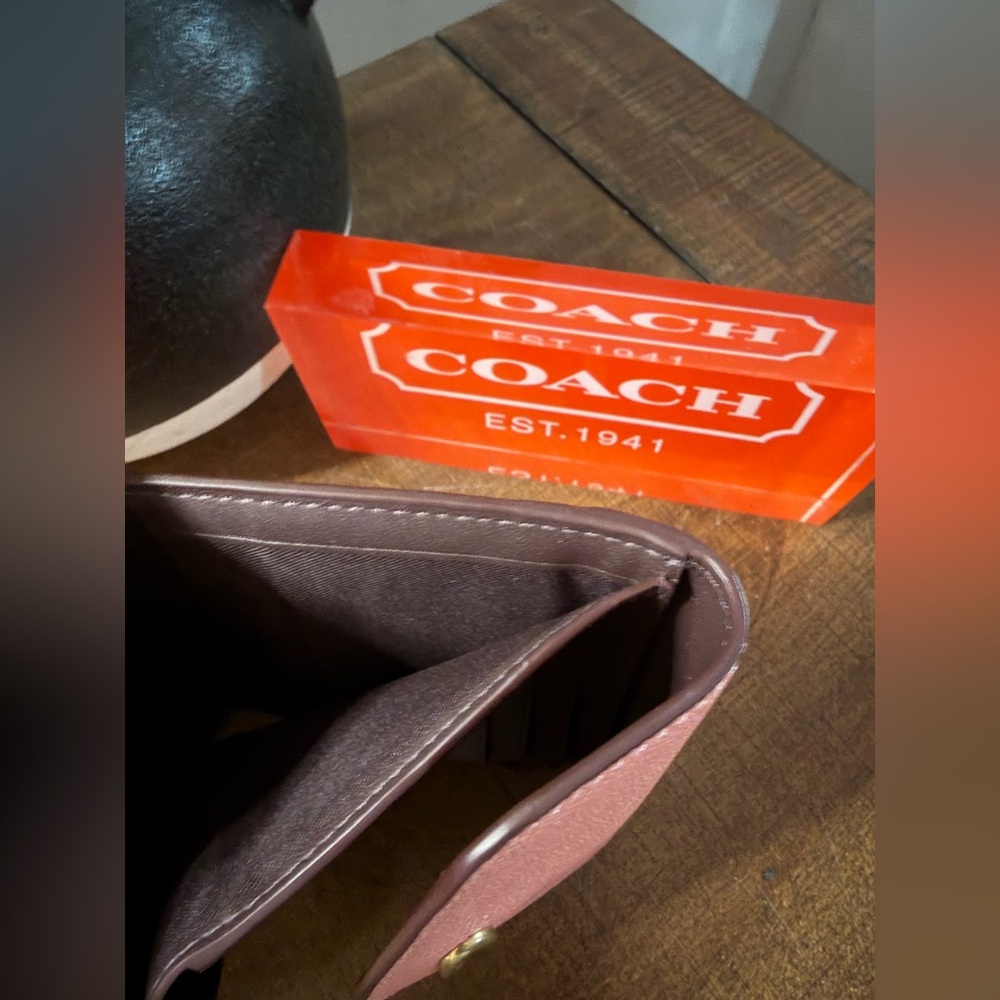 Coach Wyn Compact Pink Wallet - Picture 9 of 11